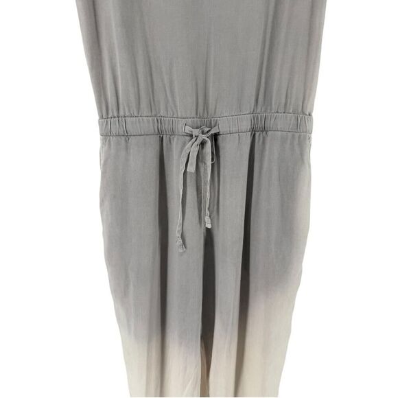 Anthropologie Cloth & Stone Juliana Jumpsuit Size S Gray Ombre Cropped V Neck - Picture 3 of 12